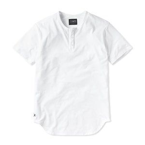Cuts Clothing AO Henley Elongated tee - White